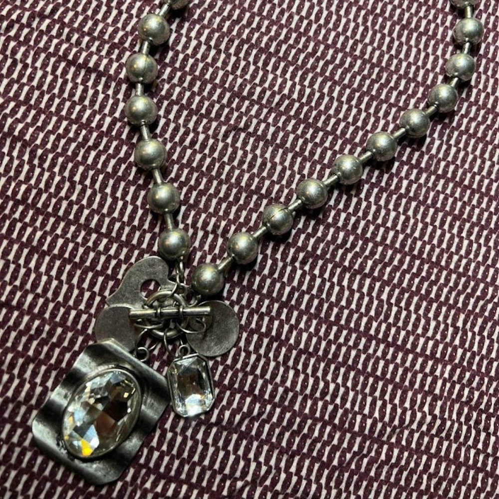 Silver Metal Eclectic Necklace